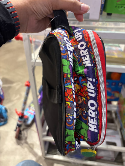 Marvel Boy's Avengers Lunch Bag with Carry Handle - Perfect for School, Picnic And Travel