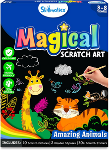 Skillmatics Magical Scratch Art Amazing Animals