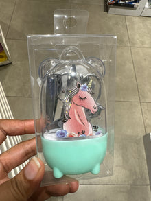 Unicorn Kids Manicure Set with Cute Bathtub Holder