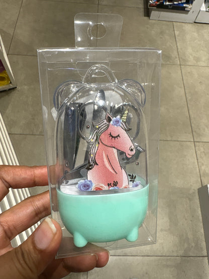 Unicorn Kids Manicure Set with Cute Bathtub Holder