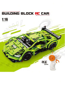 Building Block RC Racing Car – 1:16 Scale, 390 Pcs, 2.4GHz Remote Control