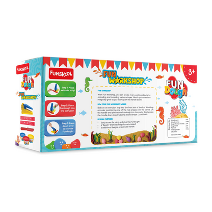 Funskool Fun Dough Fun Workshop Under the Sea Playset with Extruder, 3 Tubs