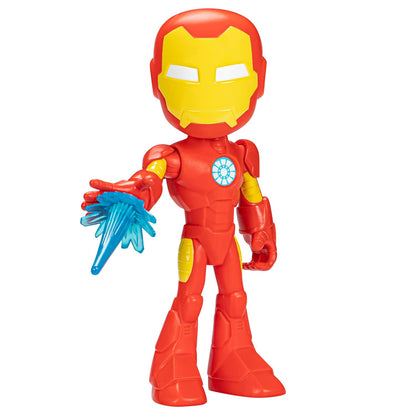 Marvel Spidey And His Amazing Friends Supersized Iron Man 9-Inch Action Figure, Preschool Super Hero Toy, 3Yrs+