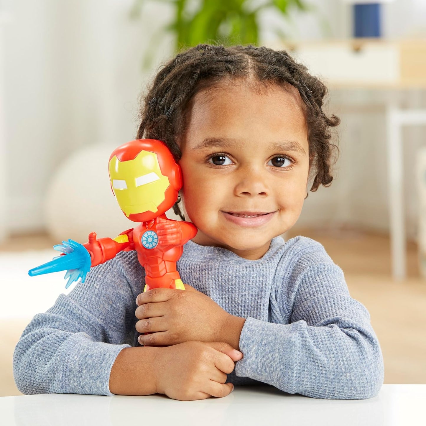 Marvel Spidey And His Amazing Friends Supersized Iron Man 9-Inch Action Figure, Preschool Super Hero Toy, 3Yrs+