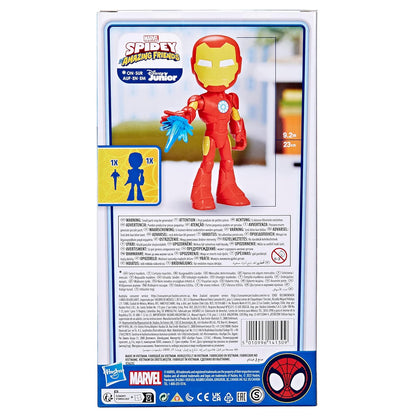 Marvel Spidey And His Amazing Friends Supersized Iron Man 9-Inch Action Figure, Preschool Super Hero Toy, 3Yrs+