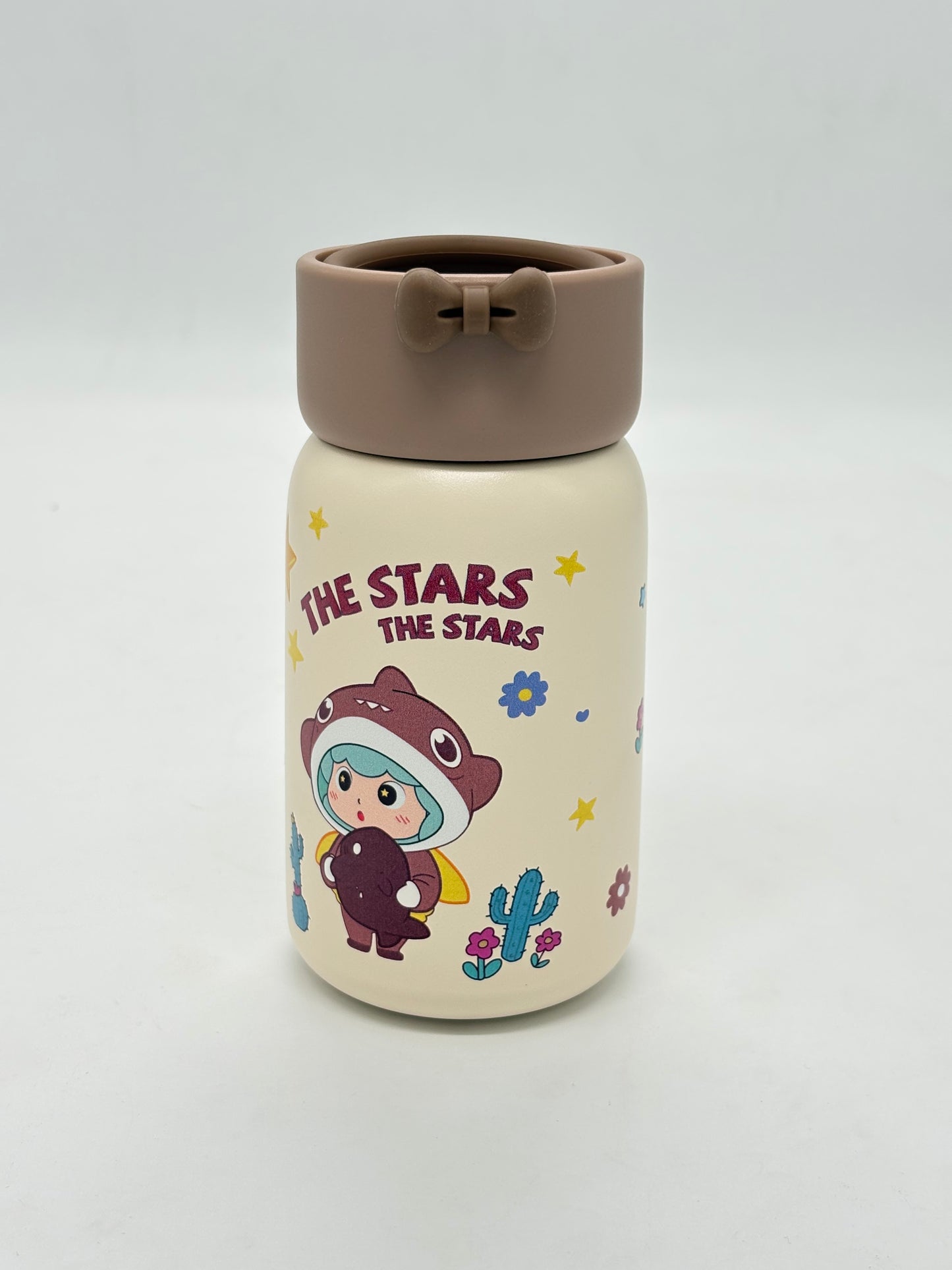 Cute Cartoon Kids Vacuum Mug 300ml with Bow Lid
