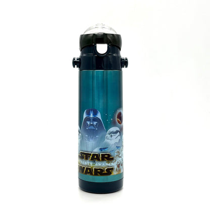 Marvel and Disney Characters Insulated Water Bottle with Straw 500ml
