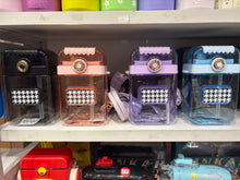 Camera-Style BPA Free Sipper Bottle 850ml with Coin Pouch & Crossbody Strap