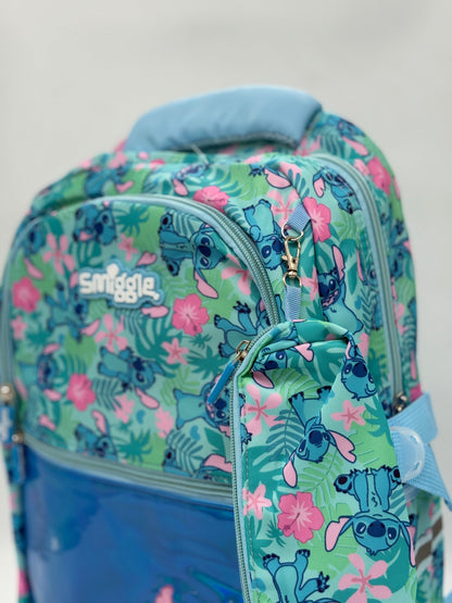 Smiggle Disney Stitch Tropical School Backpack with Pencil Case