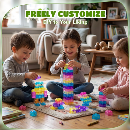 Magic Gummy Bloc – Super Soft Sensory Building Blocks Set (60 Pcs)