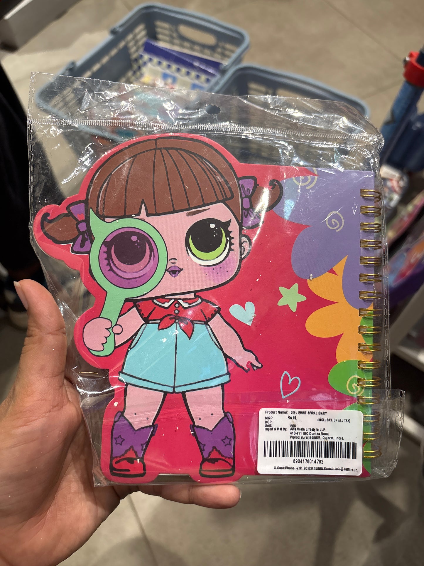 LOL Doll Print Spiral Small Diary