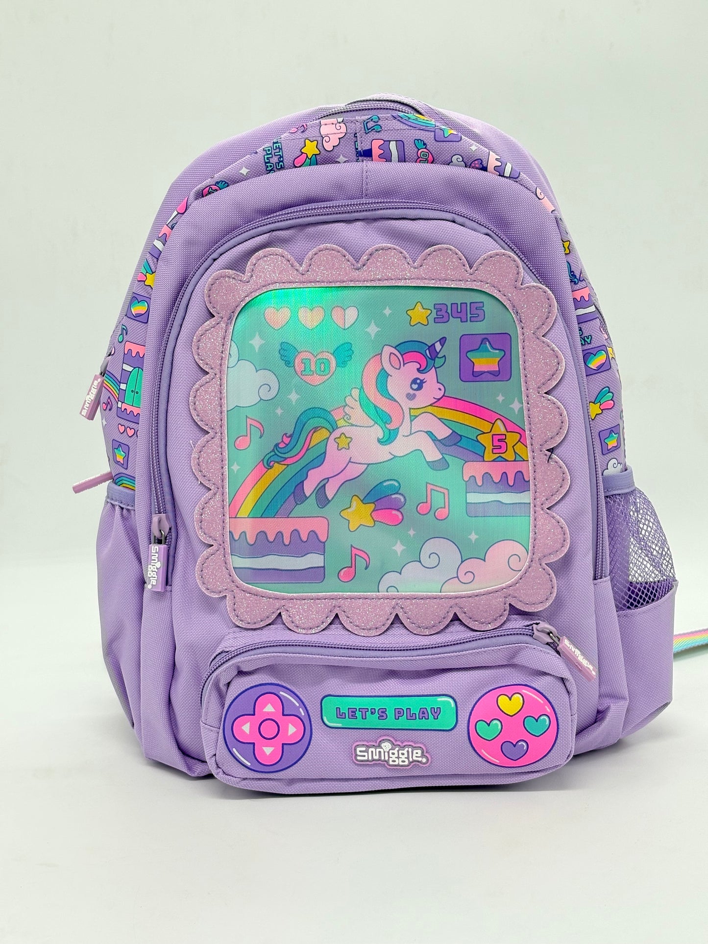 Smiggle Purple Unicorn Junior School Bag