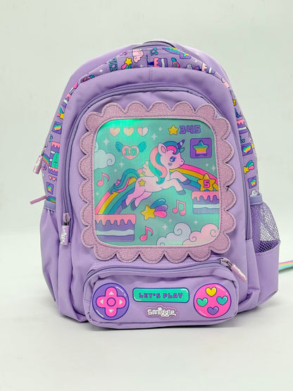 Smiggle Purple Unicorn Junior School Bag