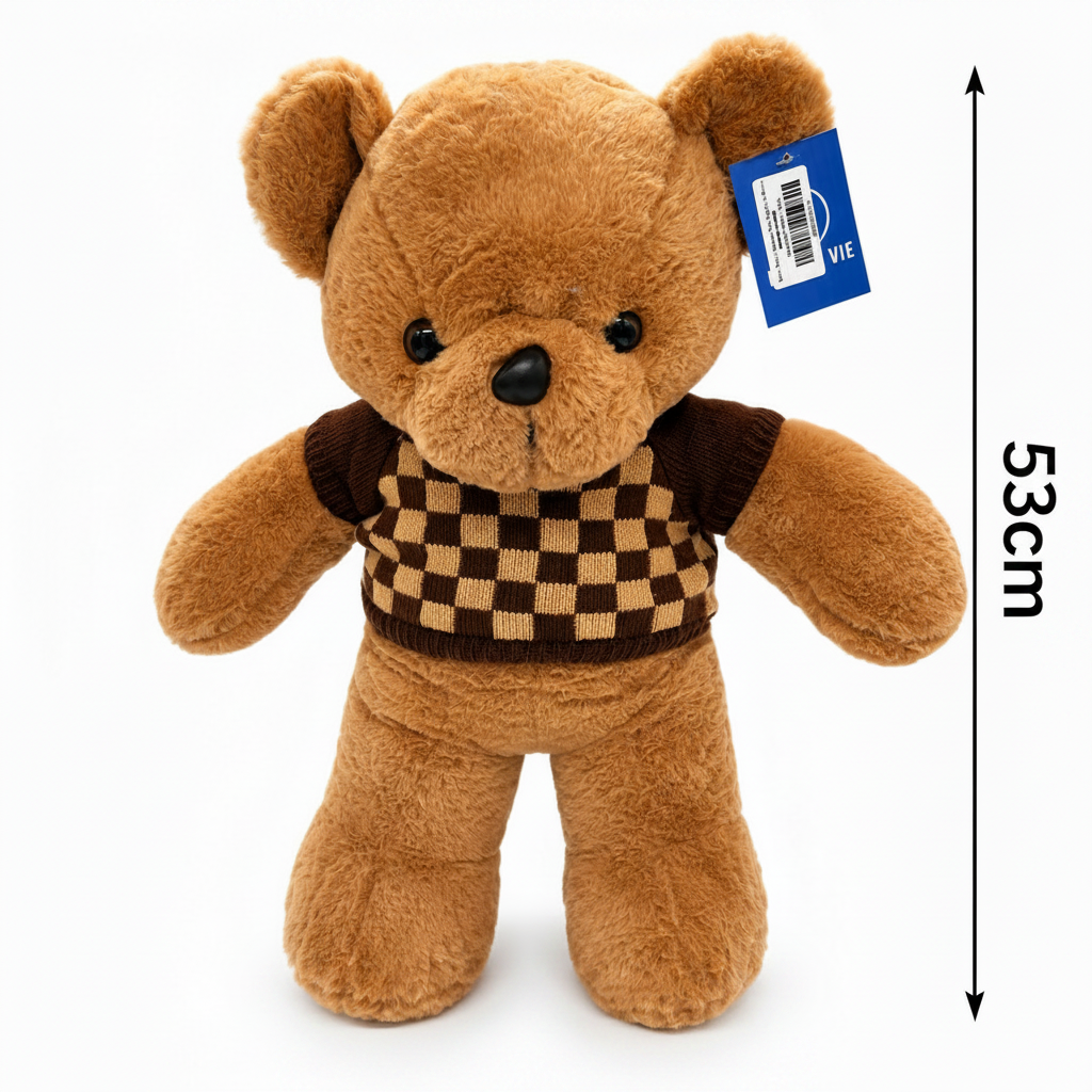 Brown Teddy in Sweater Plush Toys 53 Cm