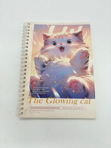 Glowing Cat A5 Spiral Notebook