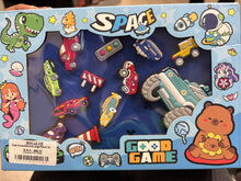 Cars Theme Silicone Pencil Case with 3D Jibbitz Charms – Large (Blue)