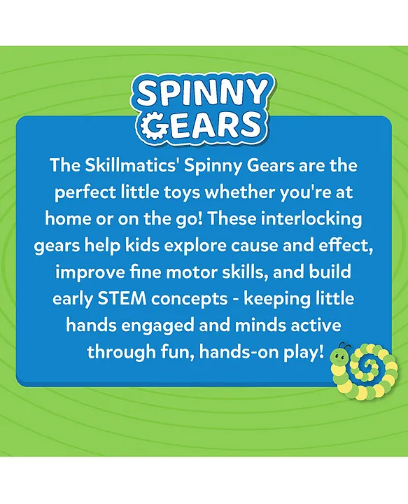 Skillmatics Spinny Gears ,Pattern Pop! And 3 Interlocking Gears