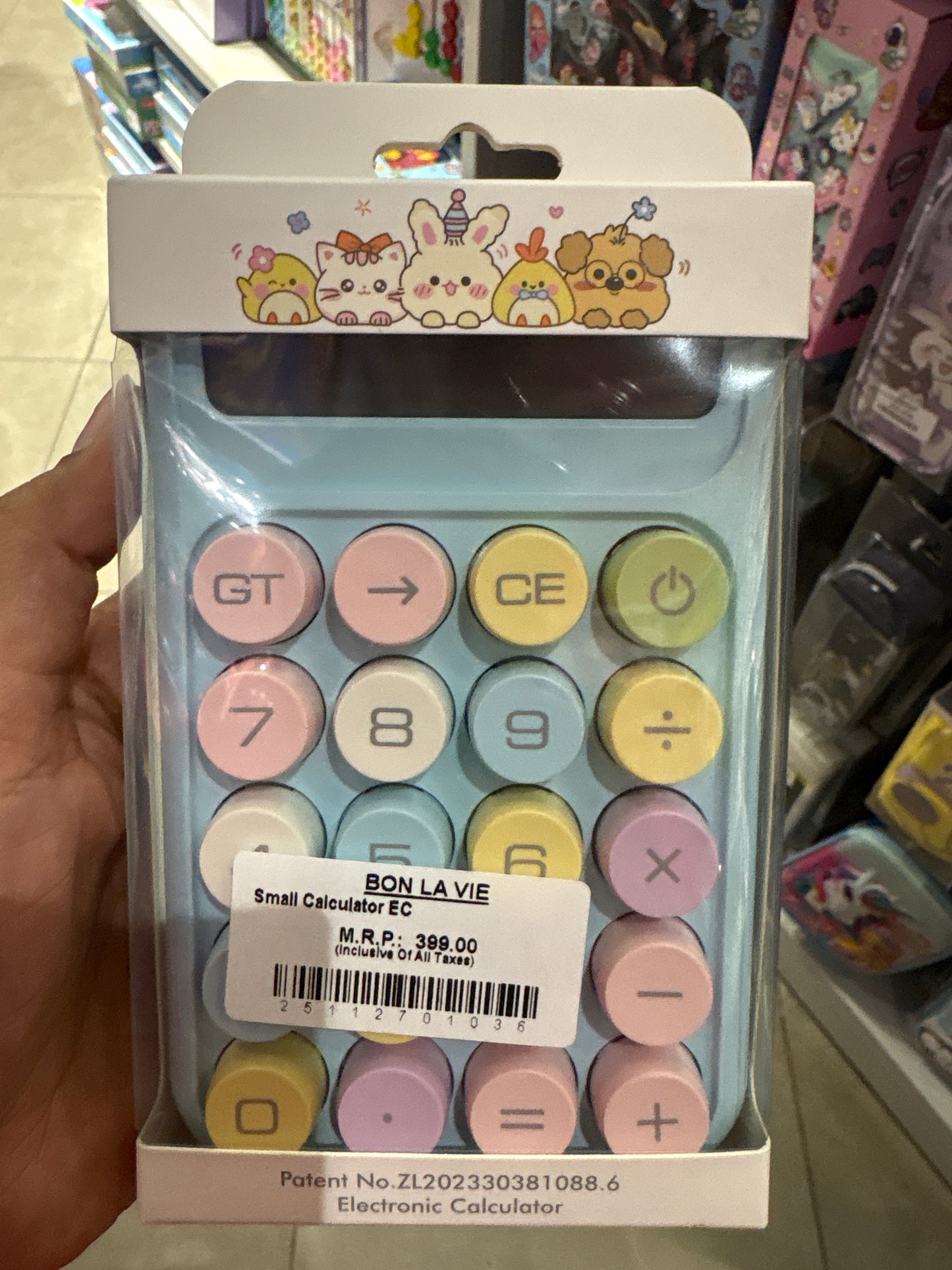 Cute Pastel Button Mini Electronic Calculator