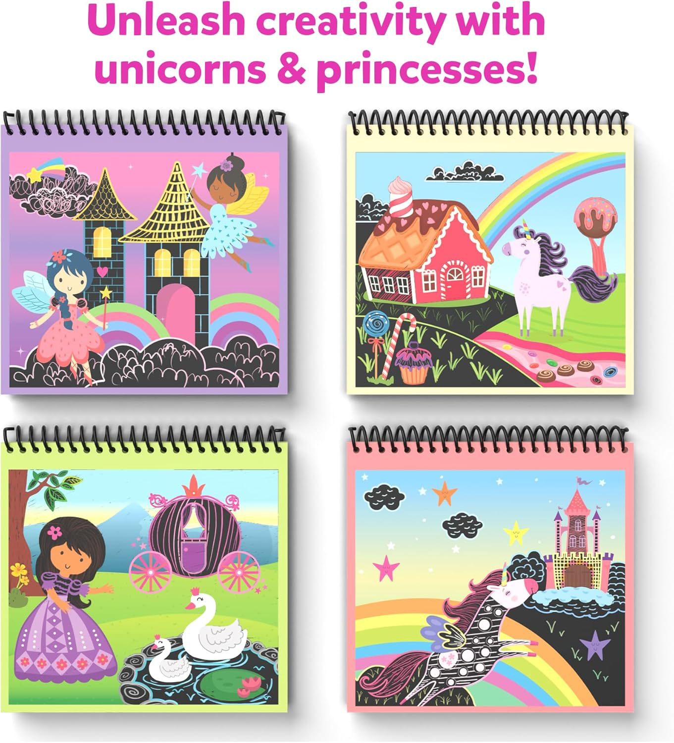 Skillmatics Magical Scratch Art Unicorn And Princesses