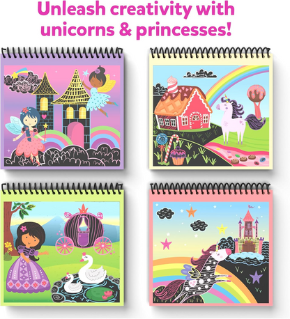 Skillmatics Magical Scratch Art Unicorn And Princesses