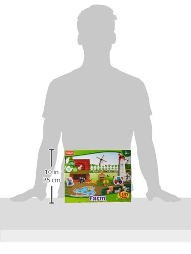 Fundough Funskool Farm House, Play Set for Kid, 4 Colorful Tubs of 50g Each (250g Total), Learning, Fun & Engaging Activity, Multicolour, Gift Set for Kids, Age 3+ Years