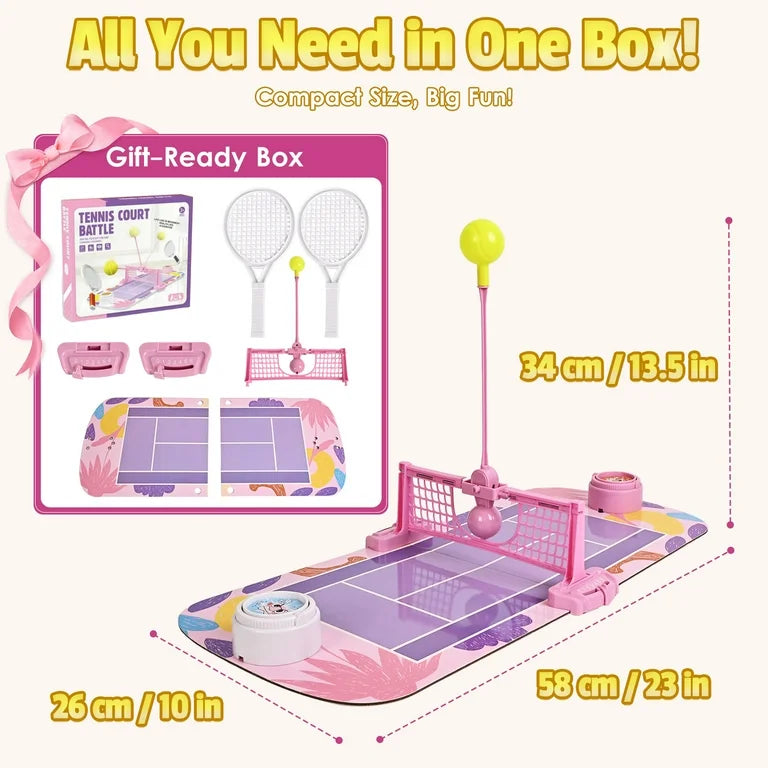 Tabletop Tennis Court Battle Game For Kids