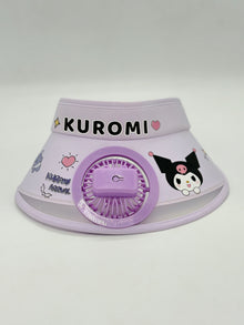Kuromi Cooling Fan Sun Visor Cap With USB Rechargeable
