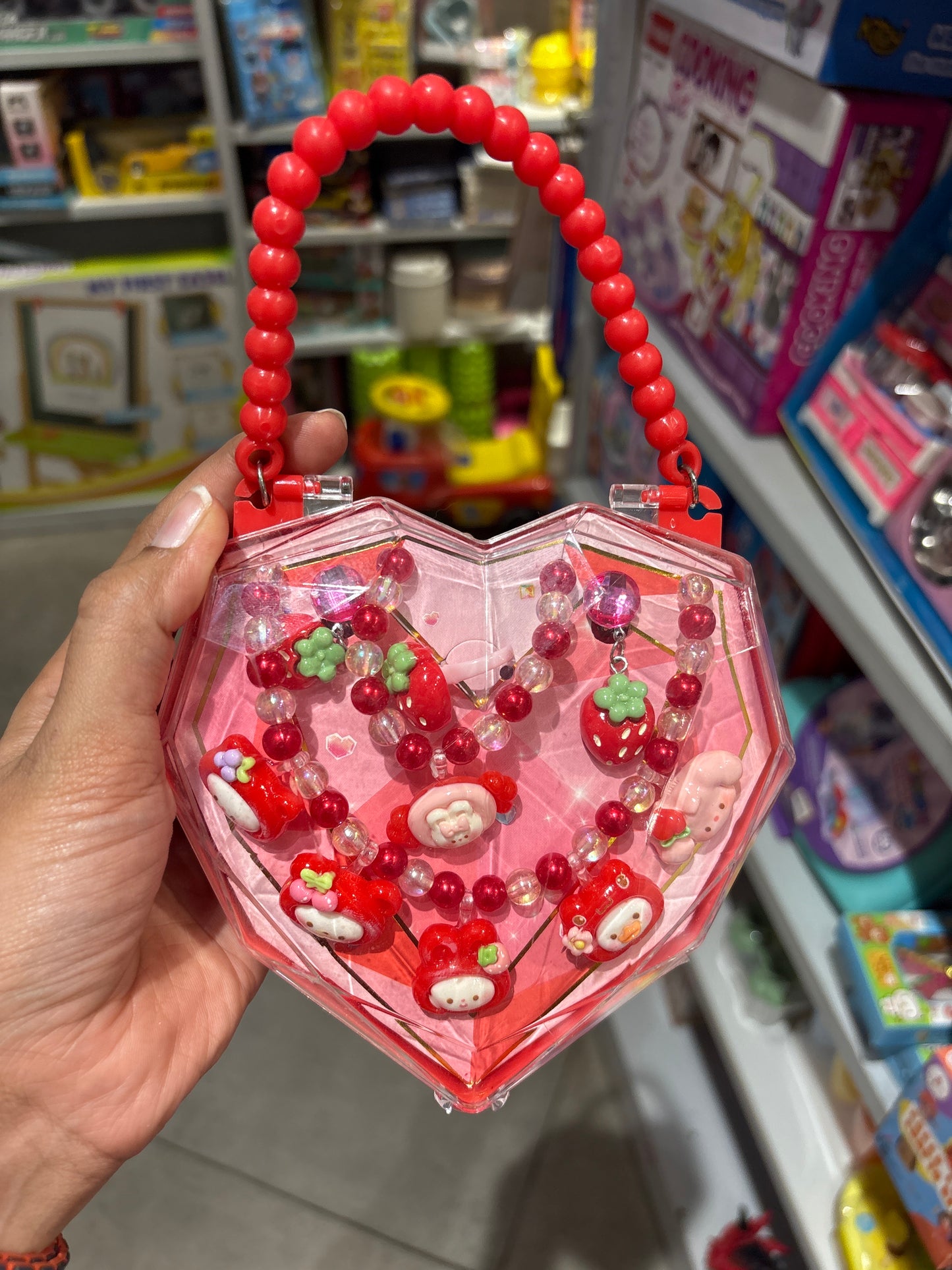 Red Heart Shape Kids Jewellery Set