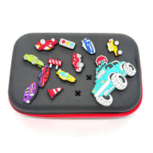 Cars Theme Silicone Pencil Case with 3D Jibbitz Charms