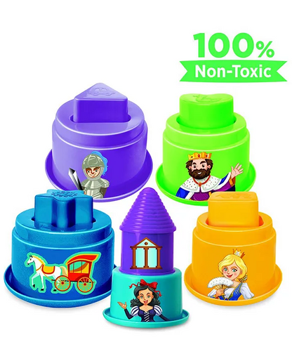 Toymate Castle Kingdom 3-In-1 Stack,Build And Sort Toy Set