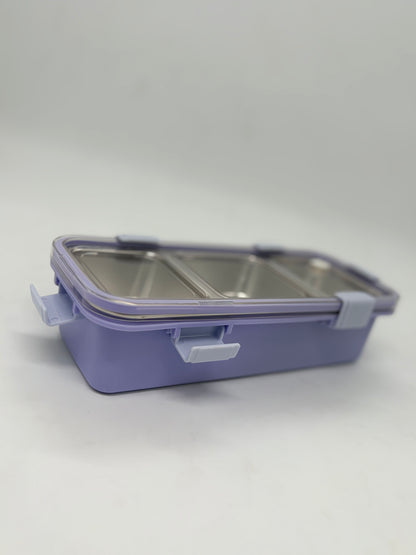 Grab Smart Stainless Steel Bento Lunch Box with Multiple Compartments – Leak-Proof Alphabet Design Tiffin Box