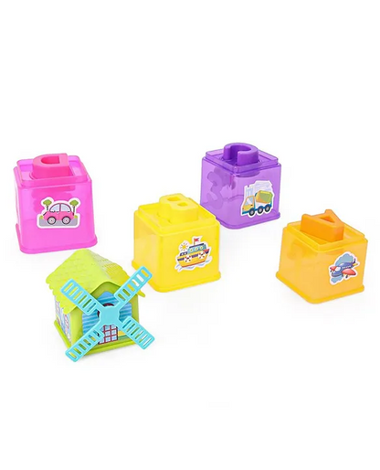 Toymate Windmill ABC Tower Stack Block Game