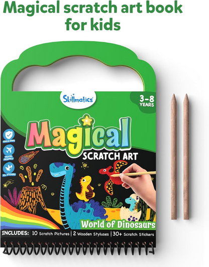 Skillmatics Magical Scratch Art World Of Dinosaurs