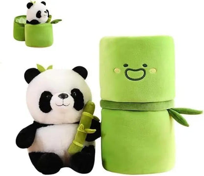 AVS Cute Funky Plushie Soft Toy Bamboo Tube Panda Stuffed Animal Panda Toys, Stuffed Animals Toy