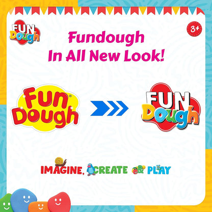 Fundough Funskool XL Pack, Play Dough, Art and Craft Set for Kid, 24 Colorful Tubs