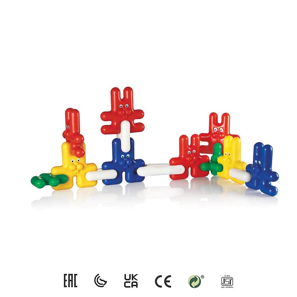 OK Play Funny Bunny Link Interlocking Building Blocks Toy