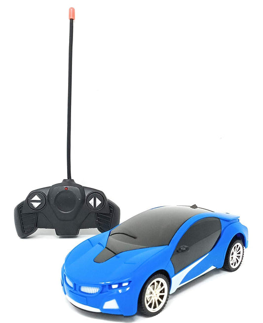 Chargeable High Speed Super Power Cyclone Sports RC Rally Racing Car for Kids with Remote Control - Assorated Design | Blue (Pack of 1)