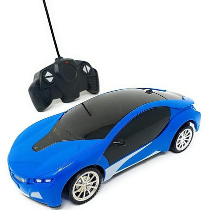 Chargeable High Speed Super Power Cyclone Sports RC Rally Racing Car for Kids with Remote Control - Assorated Design | Blue (Pack of 1)