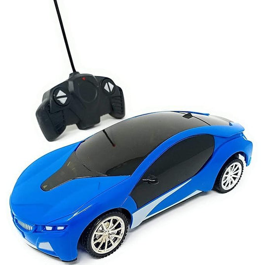 Chargeable High Speed Super Power Cyclone Sports RC Rally Racing Car for Kids with Remote Control - Assorated Design | Blue (Pack of 1)