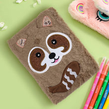 Fluffy Animal Face Fur Notebook Diary