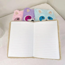 Fluffy Animal Face Fur Notebook Diary