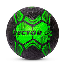 Vector X Street Soccer Rubber Football Size 5 - Green and Black