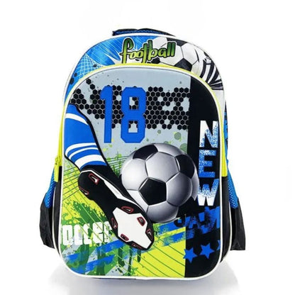 Football Theme School Backpack with Trolley Fitting 46cm