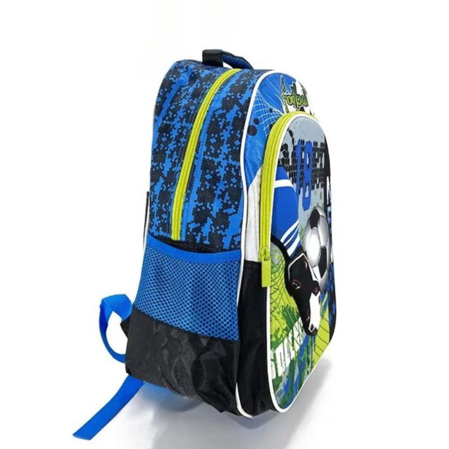 Football Theme School Backpack with Trolley Fitting 46cm
