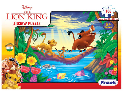 Frank Disney The Lion King Jigsaw Puzzle (108 Pieces) for Kids Above 6+ Years - Fun & Challenging Brain Booster Games - Educational Puzzle for Focus and Memory -11830