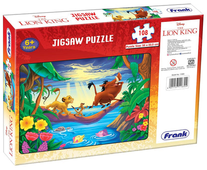 Frank Disney The Lion King Jigsaw Puzzle (108 Pieces) for Kids Above 6+ Years - Fun & Challenging Brain Booster Games - Educational Puzzle for Focus and Memory -11830