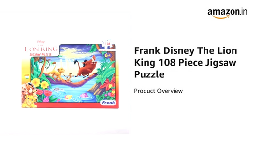 Frank Disney The Lion King Jigsaw Puzzle (108 Pieces) for Kids Above 6+ Years - Fun & Challenging Brain Booster Games - Educational Puzzle for Focus and Memory -11830