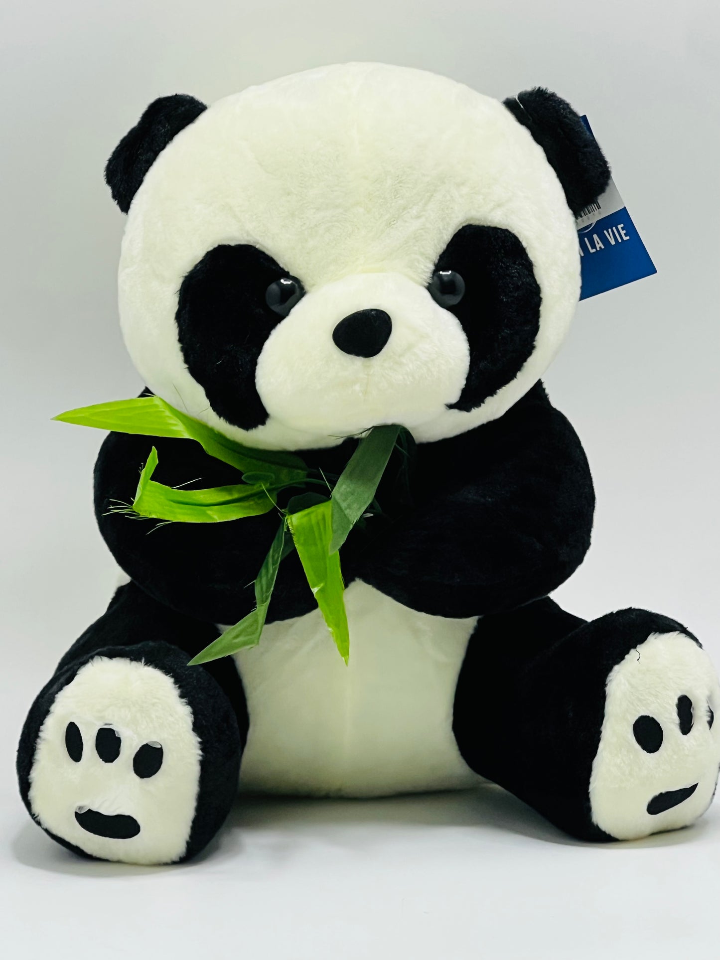 Soft Black and White plant Panda  leavesTeddy Bear – 35 cm Plush Toy for Kids and Loved Ones – Soft, Cuddly, Washable Gift – Non-Toxic, Made in India