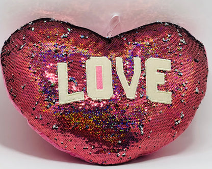 Heart Pillow, Heart Shaped Throw Pillows, Faux Fur Fluffy Heart Throw Decorative Pillows, Cute Plush Pillow for Living Room, Kid's Room, Girl's Bedroom, Home Decoration (Multi02) (35 Cm)