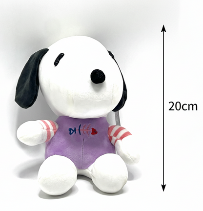 Snoopy Dog Plush Soft Toy – 20 cm Stuffed Cartoon Character for Kids